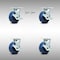 Service Caster 5 Inch SS Solid Poly Caster Set with Roller Bearings 4 Brake 2 Swivel Lock SCC SCC-SS30S520-SPUR-TLB-BSL-2-TLB-2 - alternate 1